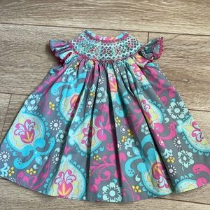 Adorable Stellybelly vibrant print dress 6 months.